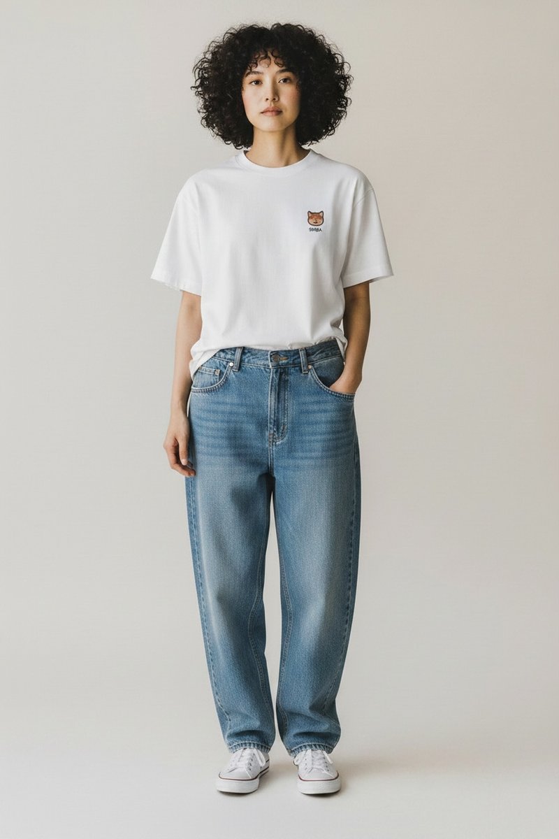 Shiba — The Originals white tee, worn